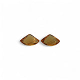 Citrine - सुनैला (Sunehla) | 11.5 ct, 2 piece | Certified Loose Gemstone for Astrology & Jewelry
