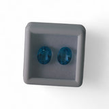 Blue Topaz - नीला टोपाज़ | 5.3 ct, 2 piece | Certified Loose Gemstone for Astrology & Jewelry