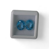 Blue Topaz - नीला टोपाज़ | 8.6 ct, 2 piece | Certified Loose Gemstone for Astrology & Jewelry