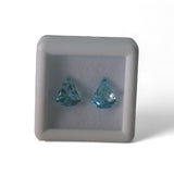 Blue Topaz - नीला टोपाज़ | 3.9 ct, 2 piece | Certified Loose Gemstone for Astrology & Jewelry
