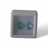 Blue Topaz - नीला टोपाज़ | 3.9 ct, 2 piece | Certified Loose Gemstone for Astrology & Jewelry