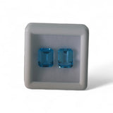 Blue Topaz - नीला टोपाज़ | 5.6 ct, 2 piece | Certified Loose Gemstone for Astrology & Jewelry