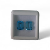 Blue Topaz - नीला टोपाज़ | 5.6 ct, 2 piece | Certified Loose Gemstone for Astrology & Jewelry