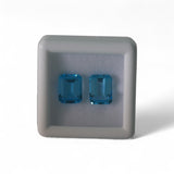 Blue Topaz - नीला टोपाज़ | 5.6 ct, 2 piece | Certified Loose Gemstone for Astrology & Jewelry