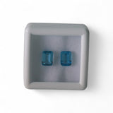 Blue Topaz - नीला टोपाज़ | 2.5 ct, 2 piece | Certified Loose Gemstone for Astrology & Jewelry