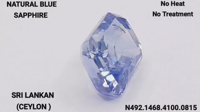 Natural Blue Sapphire - नीलम (Neelam) | 8.15 ct from Ceylon (Srilanka) | Certified Loose Gemstone for Astrology & Jewelry