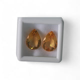 Citrine - सुनैला (Sunehla) | 9 ct, 2 piece | Certified Loose Gemstone for Astrology & Jewelry