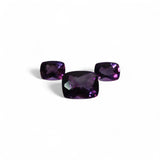 Amethyst - जमुनिया/कटैला | 6.4 ct, 3 piece | Certified Loose Gemstone for Astrology & Jewelry