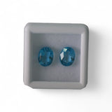 Blue Topaz - नीला टोपाज़ | 5.3 ct, 2 piece | Certified Loose Gemstone for Astrology & Jewelry