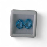 Blue Topaz - नीला टोपाज़ | 8.6 ct, 2 piece | Certified Loose Gemstone for Astrology & Jewelry