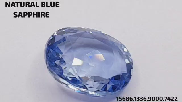 Natural Blue Sapphire - नीलम (Neelam) | 7.42 ct from Ceylon (Srilanka) | Certified Loose Gemstone for Astrology & Jewelry